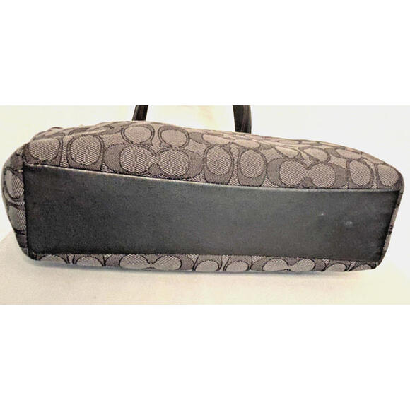 Coach Signature Small Kelsey Satchel Purse Handbag Crossbody Black Gray NWT - Picture 5 of 9